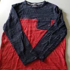 Boys' Two-tone, 3/4 Sleeve Sweater Tee